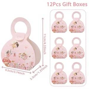Paquete de 12 Cajas de Dulces con Diseño de Animales de Dibujos Animados, Mariposa, Sirena, Unicornio, Recuerdo de Fiesta, Regalo de Boda, Empaque para <span class=keywords><strong>Chocolate</strong></span> y Galletas - Product Image 2