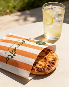Sacs d'emballage pour gâteaux en papier kraft de qualité alimentaire, biodégradables, résistants à la graisse, avec impression de logo personnalisée, pour boulangerie - Product Image 2
