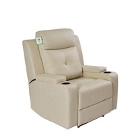 Fauteuil inclinable électrique en similicuir JKY Furniture avec porte-gobelets et moteurs Okin