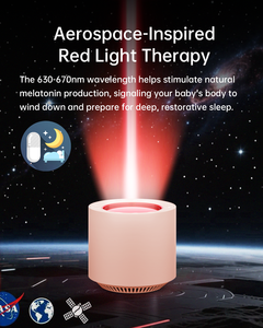 Machine à bruit blanc : Machine à sons pour le sommeil avec thérapie par lumière rouge, 38 sons apaisants et apaisant utérin, fonction mémoire - Product Image 5