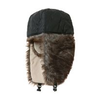 Gorra Ushanka de punto de invierno unisex, sombrero de aviación de piloto trampero con orejeras y características de sombrero de soldado para aviadores