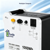 Station UPS Portable Compacte 1000Wh Batterie LiFePO4 500W Charge Continue PV Voiture Camping VR Hors Réseau Urgence Domestique Pure