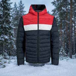 Premium Custom Logo Vintage Unisex High Street Quilted Slim Patchwork Canvas Puffer <b>Jacket</b> New Arrival Outdoor Stylish - Product Image 2