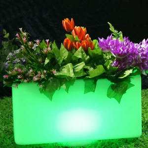 8.23 étanche led illuminer pot de fleur rougeoyant éclairage extérieur pots de fleurs led décoration LED pots de fleurs - Product Image 3