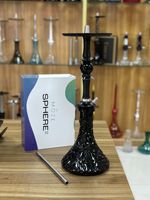 Chicha arabe MOZE Hookah Planet Sphere Tech Style en métal miroir, grande fumée, ensemble complet