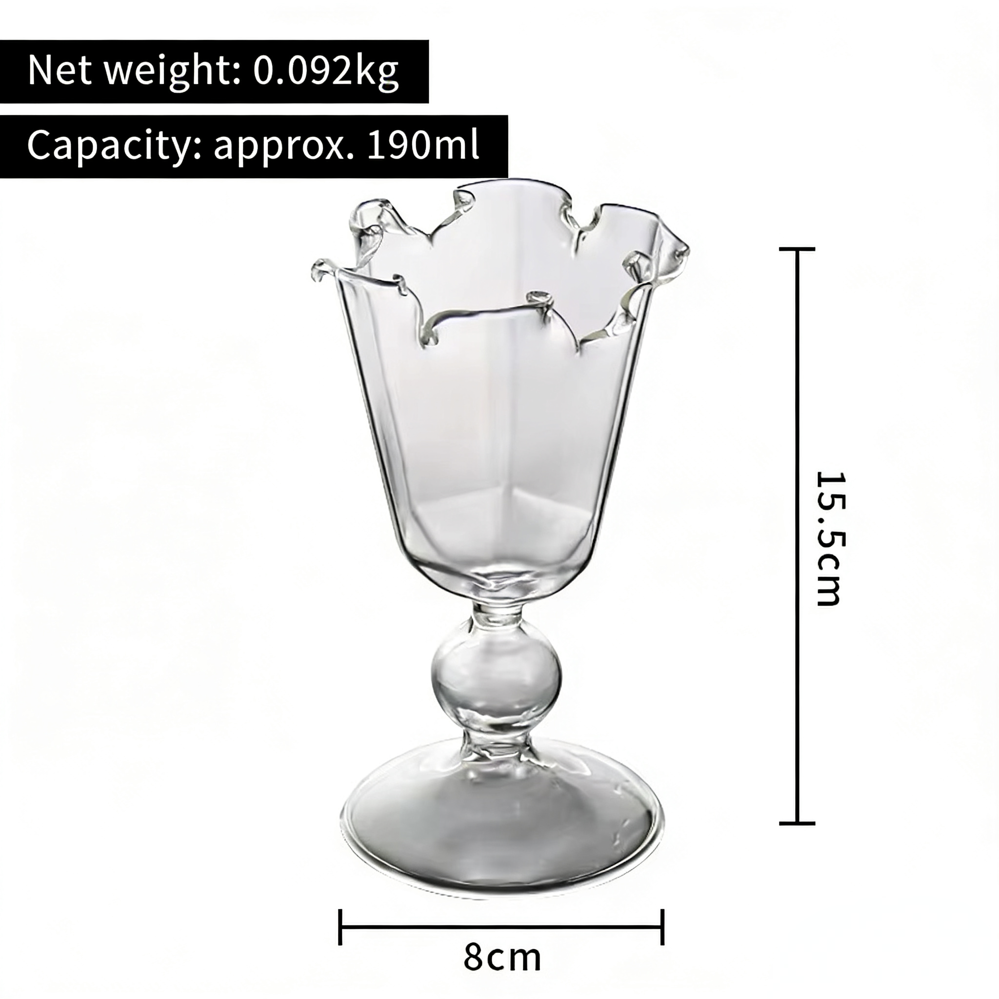 Transparent lace goblet