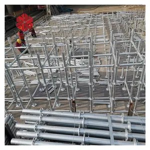 Q235 Q345 hot-dipped galvanized ringlock scaffolding M48 M60 types scaffolding solutions andaime ponteggio