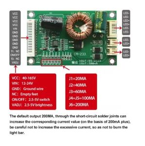 CA-233 universel 32-60 pouces LED LCD <span class=keywords><strong>TV</strong></span> rétroéclairage carte de rappel à courant Constant 55-255V sortie carte à courant Constant - Product Image 6