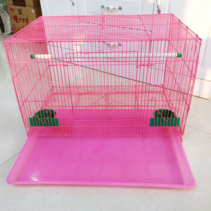 Gabbia per Uccelli Quadrata Portatile Realizzata in 300 #   Vassoi Monouso Traspiranti in Filo di Ferro con Motivo Solido per Animali Domestici - Product Image 3