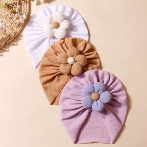 <span class=keywords><strong>Conjunto</strong></span> de 3 uds., nuevo <span class=keywords><strong>hilo</strong></span> de Color sólido europeo y americano, jersey de flores para bebé, sombrero para niños - Product Image 1