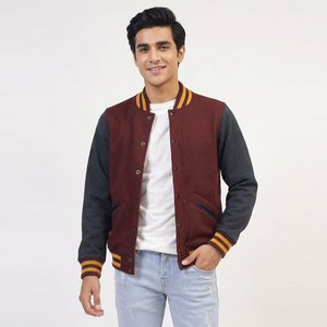 Varsity <b>Jacket</b> Custom Printing Long Sleeve <b>Men's</b> <b>Baseball</b> <b>Jacket</b> <b>Men</b> Plain Blank Varsity <b>Men's</b> <b>Jackets</b> - Product Image 1