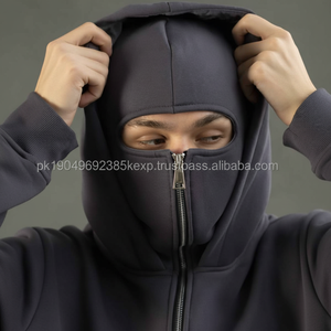 Sweat à capuche zippé style cagoule ninja, tendance et très demandé, pour l'hiver, prix de gros. - Product Image 1