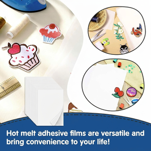 Feuilles de colle thermofusible double face professionnelles haute résistance pour patchs brodés en <span class=keywords><strong>tissu</strong></span>, format A4, 20 pièces - Product Image 5