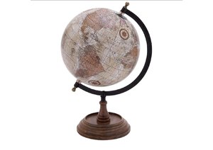 Nuevo Globo Terráqueo Metálico Personalizado para Decoración de Oficina o Escuela, Globo Terráqueo de Escritorio con Base de Madera a Precio Económico - Product Image 6