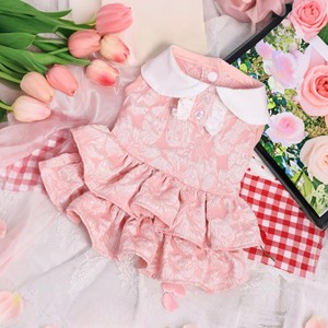 Vestido de Princesa con Flores Tridimensionales Desmontables de Encaje, Diseño Japonés <span class=keywords><strong>Coreano</strong></span> para Perros Teddy y Bichón, Colección Primavera/Verano Echo Pet - Product Image 1