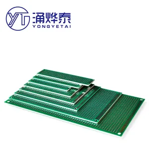 YYT PCB Circuit Breadboard Universal Stripboard Veroboard 2 x8 3 x7 4 x6 5 x7 6 x8 7 x9 9 x15cm olio verde misto scheda a doppio lato