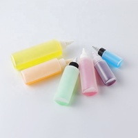 Botella de Plástico HDPE Cilíndrica de 30ml/60ml con Tapa de Rosca para Aceite Capilar, Aplicador de Crecimiento del Cabello, Tinta, Pintura, Productos Químicos - Diseño de Tapa Giratoria