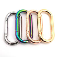 Mousqueton ovale personnalisé en alliage de zinc de 40 mm, robuste et durable, pour sacs, porte-clés, attaches de bagages, accessoires de sac à main