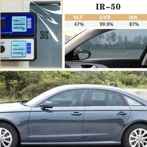 Aishide, заводская цена, 50% VLT, солнечная УФ-отбраковка автомобиля, пленка для лобового стекла автомобиля, нано-керамическая тонированная пленка для окна автомобиля