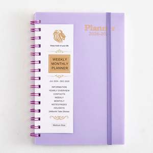 Agenda Semanal Espiral A5 Mairun 2025 Personalizada, Cuaderno Diario de 100 Hojas con Costuras de Hilo de Cuero PU, Horarios Diarios Impresos - Product Image 1