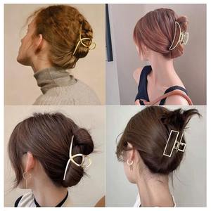 Juego de 6 pinzas para el cabello geométricas huecas de <span class=keywords><strong>Metal</strong></span> dorado para mujeres y niñas, accesorios para el cabello de sujeción fuerte para cabello grueso - Product Image 4