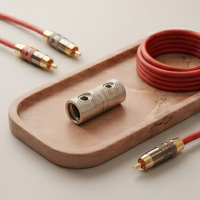 Terminal de crimpado de 0/2/4/6/8/10 AWG, conector de cable automotriz de alta resistencia, terminal de cable de tierra de doble orificio para audio de coche