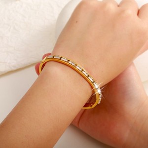 Brazalete de Acero Inoxidable con Pedrería, Estilo Europeo, para Mujer, Joyería de Lujo, Resistente al Deslustre, en Oferta - Product Image 1