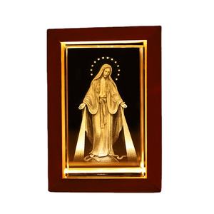 Nuevo Diseño de Cubo de Cristal Láser 3D para Primera Comunión, Luz de Noche de Cristal para Decoración del Hogar - Product Image 1