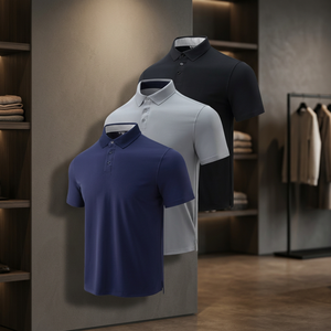 <b>Pack</b> of <b>3</b> Men's Performance Dry Fit golf <b>shirt</b> Short Sleeve 100% Polyester Solid Breathable Regular Length <b>polo</b> <b>shirt</b> - Product Image 3