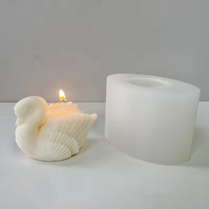 J6-2 3D baru cetakan sabun lilin silikon angsa putih untuk pembuatan DIY - Product Image 4