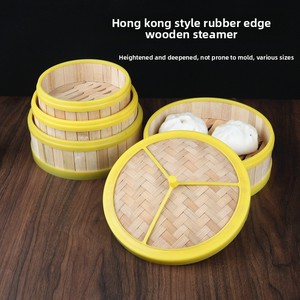 Cesta de bambú para cocinar al vapor estilo Hong Kong, uso comercial, sin tapa, no apta para estufa - Product Image 4