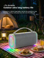 Haut-parleur Bluetooth rechargeable avec éclairage LED RGB pour les fêtes, l'extérieur et le home cinéma