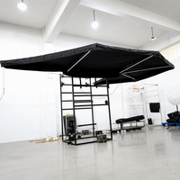 Auvent 270 XL à double poteau, entièrement éclairé par LED, avec embout en acier inoxydable, en tissu Oxford 600D et PVC 1000G, pour véhicules tout-terrain 4x4, camping-cars et SUV