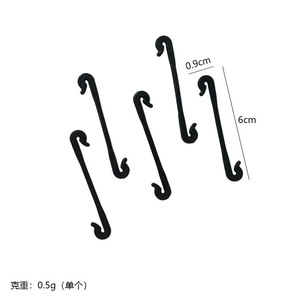 Juego de 11 Ganchos Planos Negros de Plástico para Jardín, para Atar Enredaderas, Uso en Jardinería - Product Image 4
