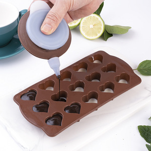 Kingwise DIY Baking <span class=keywords><strong>Ice</strong></span> Cube Jelly Xà Phòng Kẹo Khuôn Nhựa 15 Khoang Tùy Chỉnh Hình Trái Tim Sô Cô La Silicone Khuôn - Product Image 2
