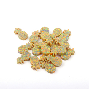 Pierre d'<span class=keywords><strong>opale</strong></span> <span class=keywords><strong>ananas</strong></span> synthétique de couleur jaune OP46, prix d'usine en Chine, pierre d'<span class=keywords><strong>opale</strong></span> <span class=keywords><strong>ananas</strong></span> à trou complet, breloques en <span class=keywords><strong>opale</strong></span> - Product Image 5