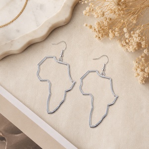 Orecchini a Forma di Mappa per Donne, Gioielli per Orecchie alla Moda con Design Geometrico - Product Image 2