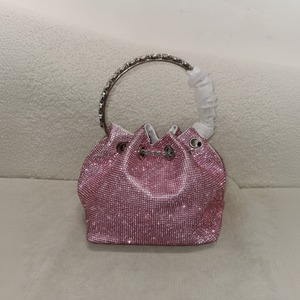 กระเป๋าถือสีเงินประดับคริสตัลสำหรับผู้หญิง กระเป๋าสะพายไหล่ระยิบระยับสำหรับงานกลางคืน ประดับเพชรและคริสตัล - Product Image 1