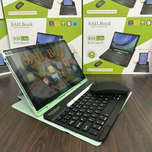 2025 nuovissimo SAILBOOK B30 <span class=keywords><strong>Lite</strong></span> AI <span class=keywords><strong>Tablet</strong></span> 10.1 pollici di alta qualità fondina rotante 360 grado BT tastiera Mouse 12GB memoria MTK - Product Image 2