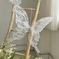 DREA Décorations Visuelles pour Mariages : Pièces de Présentation Florales en Dentelle Papillon pour Vitrines, Scènes d'Événements, Hôtels et Centres Commerciaux