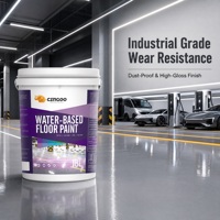 Pelapis Lantai Epoxy Dua Komponen Berbasis Air, Tahan Aus Industri, Cat Beton Kilap Tinggi untuk Garasi, Pabrik, Kantor