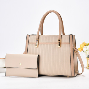 Nouvel ensemble de sacs à main de luxe 2 pièces pour femmes, sacs fourre-tout tendance en cuir PU avec fermeture éclair, design imprimé à la mode, toutes saisons, multi-usages - Product Image 4