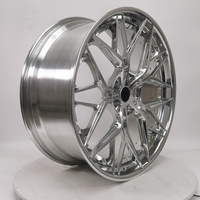 Nuevas llantas de aleación de aluminio forjado 6061 T6 Geruida con diseño de malla completamente pulido, prensadas a 12000T, TUV JWL S4-00025, PCD 18-24
