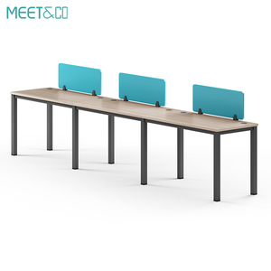 Muebles de Oficina Comerciales, Cubículo para 4 Personas, Moderno, para <span class=keywords><strong>Personal</strong></span>, 6 Plazas, Modular, Extensible, Convertible, Escritorio de Madera, Estación de Trabajo - Product Image 4