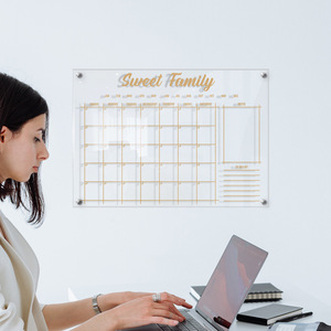 Custom Acrylic Clear Weekly Meal Planner Board Reusable Refrigerator Magnet Dry Erase Board Week Calendar - Product Image 3