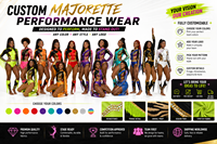 Uniforme de Majorette Personalizado Verde Neón, Negro y Dorado con Lentejuelas, Estampado de Cebra, Manga Única, Flecos Laterales, Corte Alto, Leotardo y Conjunto de Mangas para Piernas