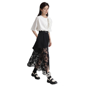 Gonna lunga <span class=keywords><strong>a</strong></span> <span class=keywords><strong>vita</strong></span> <span class=keywords><strong>alta</strong></span> estiva da donna con garza di giunzione irregolare nuovo Design ad <span class=keywords><strong>alta</strong></span> personalità in stile cinese - Product Image 5