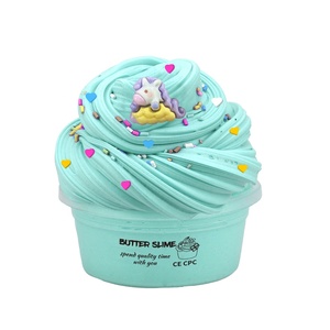 Jouets sensoriels en vrac, pâte à modeler super douce non collante, slime beurre 50 ml avec breloque licorne cerise pour filles et garçons - Product Image 2