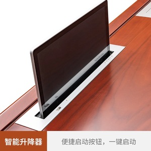 Escritorio de entrenamiento abatible con borde de madera maciza y pantalla oculta, escritorio de oficina para computadora XD 07 - Product Image 4