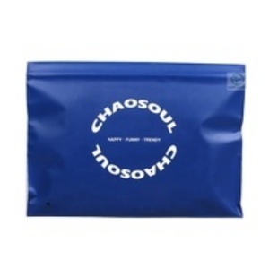 Custom Matte Blue Frosted Recyclable Plastic Zipper Bags for Hoodies T-Shirts Fur Packaging with Custom Logo - Product Image 6